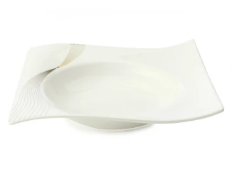 Hluboký talíř Frequency 22x22 cm, bílý