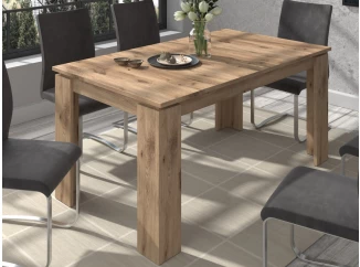 Rozkládací jídelní stůl Titan 160x90 cm, dub nox