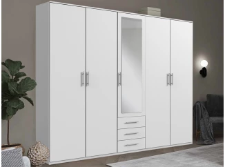 Šatní skříň Ben, 225 cm, bílá