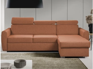 Rohová sedací souprava Mistic, terakota látka