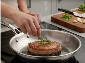 Pánev s ochrannou mřížkou Signature 28 cm, nerezová ocel