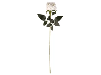 Umělá květina Růže 76 cm, bílá