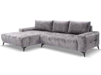 Rohová sedačka Mauro, holubí šedá látka, levý roh