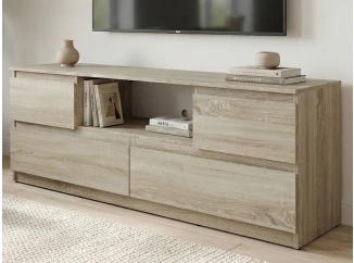 TV skříňka Carlos, dub sonoma, šířka 140 cm