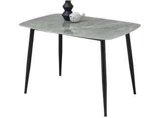 Jídelní stůl Owen 120x80 cm, imitace lesklého šedého kamene