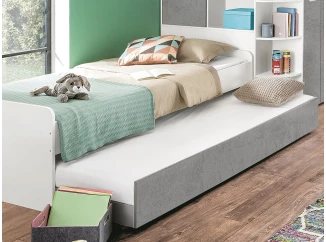 Přídavné výsuvné lůžko pod postel Joker, bílé/šedý beton