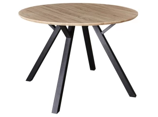 Kulatý jídelní stůl Roberta 120x120 cm, dub sonoma