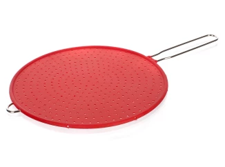 Ochranné síto na pánev Culinaria 28 cm, červené, silikon