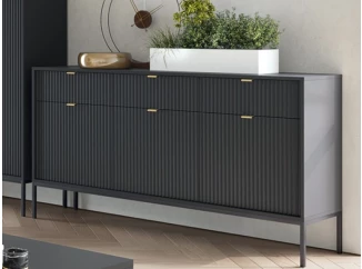 Široká komoda Nova, černá