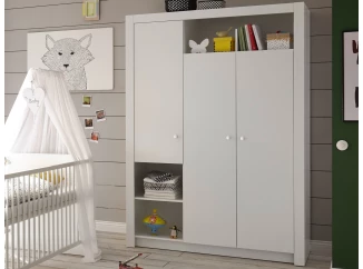 Šatní skříň Paula, 137 cm, bílá