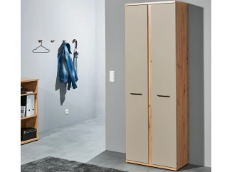 Vysoká úložná skříň Kanada 68 cm, dub artisan/kašmírová béžová