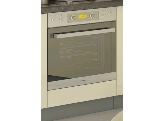 Kuchyňská skříňka pro vestavnou troubu Karmen, 60 cm, šedá/krémová