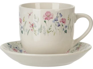 Šálek s podšálkem 7 cm, rozkvetlá louka