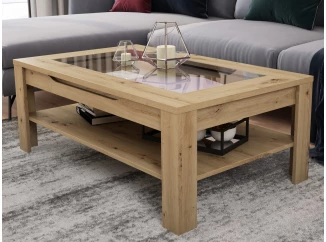 Konferenční stolek se zásuvkou Roman, dub artisan