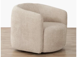 Otočné křeslo Alken, béžová látka