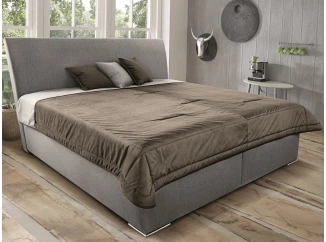 Postel Monte 180x200 cm, béžová tkanina/deka/polštáře