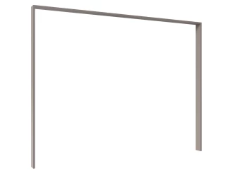 Paspartový rám k šatní skříni Düsseldorf, 273 cm, šedá sahara