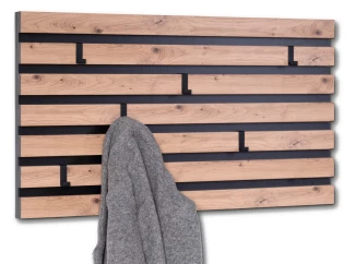 Věšák na zeď Tip, dub artisan/černý