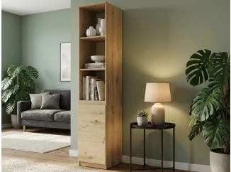 Regál s dvířky Carlos, dub artisan, šířka 40 cm