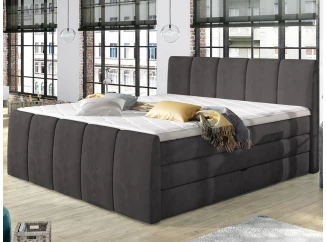 Postel boxspring Fresco 180x200 cm, tmavě šedá látka