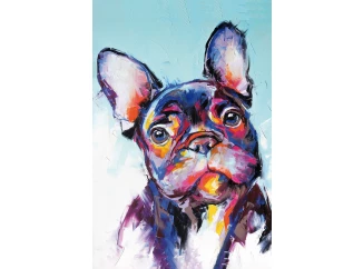 Obraz na plátně Francouzský buldoček, 60x90 cm, efekt ruční malby