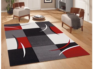 Koberec Diamond 160x230 cm, šedo-červený