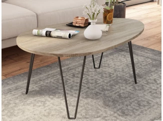 Oválný konferenční stolek Prado, dub sonoma