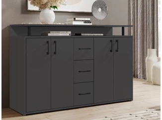 Komoda Drift, antracitová šedá