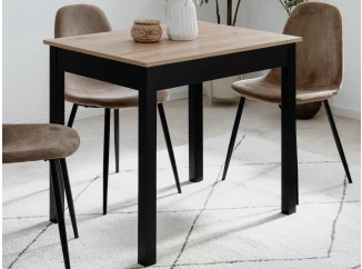 Jídelní stůl Capri 90x67 cm, dub artisan/černý