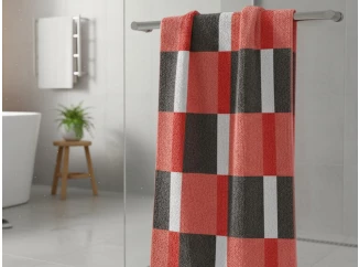 Ručník Pantone Karo 50x100 cm, korálový