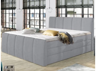 Postel boxspring Fresco 180x200 cm, světle šedá látka