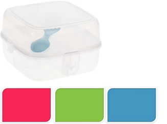 Dóza na potraviny 4 přihrádky + vidlička/lžička