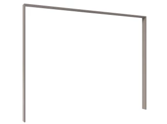 Paspartový rám k šatní skříni Düsseldorf, 228 cm, šedá sahara