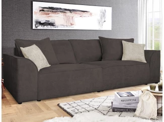 Pohovka John, hnědá látka se strukturou