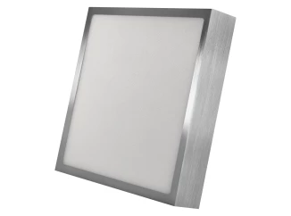 Stropní/nástěnné LED osvětlení Nexxo 22,5x22,5 cm, broušený nikl, hranaté