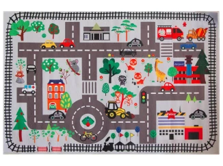 Dětský koberec Koleje, 80x120 cm