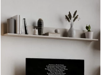 Police na zeď Asko Living,135 cm, béžová kašmír