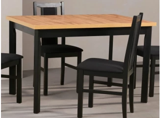 Obdélný jídelní stůl Molena 140x80 cm, dub artisan/černý