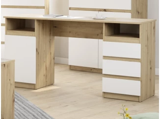 Psací stůl se 3 zásuvkami Carlos, dub artisan/bílá