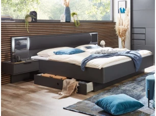 Postel s nočními stolky Saigon 180x200 cm, s osvětlením