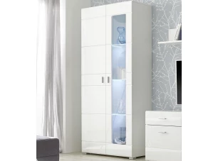 Vysoká vitrína Enrique, bílá lesk