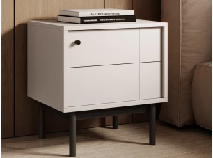 Noční stolek/skříňka Japandi, béžový kašmír