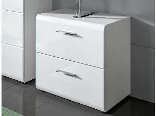 Koupelnová skříňka pod umyvadlo Ice, bílá lesk