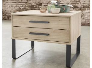 Set nočních stolků (2 ks) Brüssel, kamenný dub/šedá