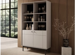 Úložný regál Japandi, 104 cm, béžová kašmír