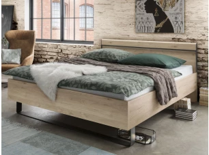 Postel Brüssel 180x200 cm, kamenný dub/šedá