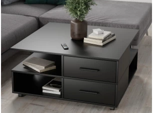 Konferenční stolek na kolečkách Tomas, černý