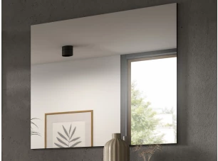 Nástěnné zrcadlo na šedém panelu Cano, 80x73 cm