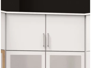 Rohový skříňový nástavec Click, bílý