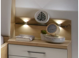 Sada 2 ks osvětlený panel k nočnímu stolku Kanada, dub bianco